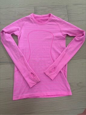 Seamless Pink Long Sleeve Active Top
